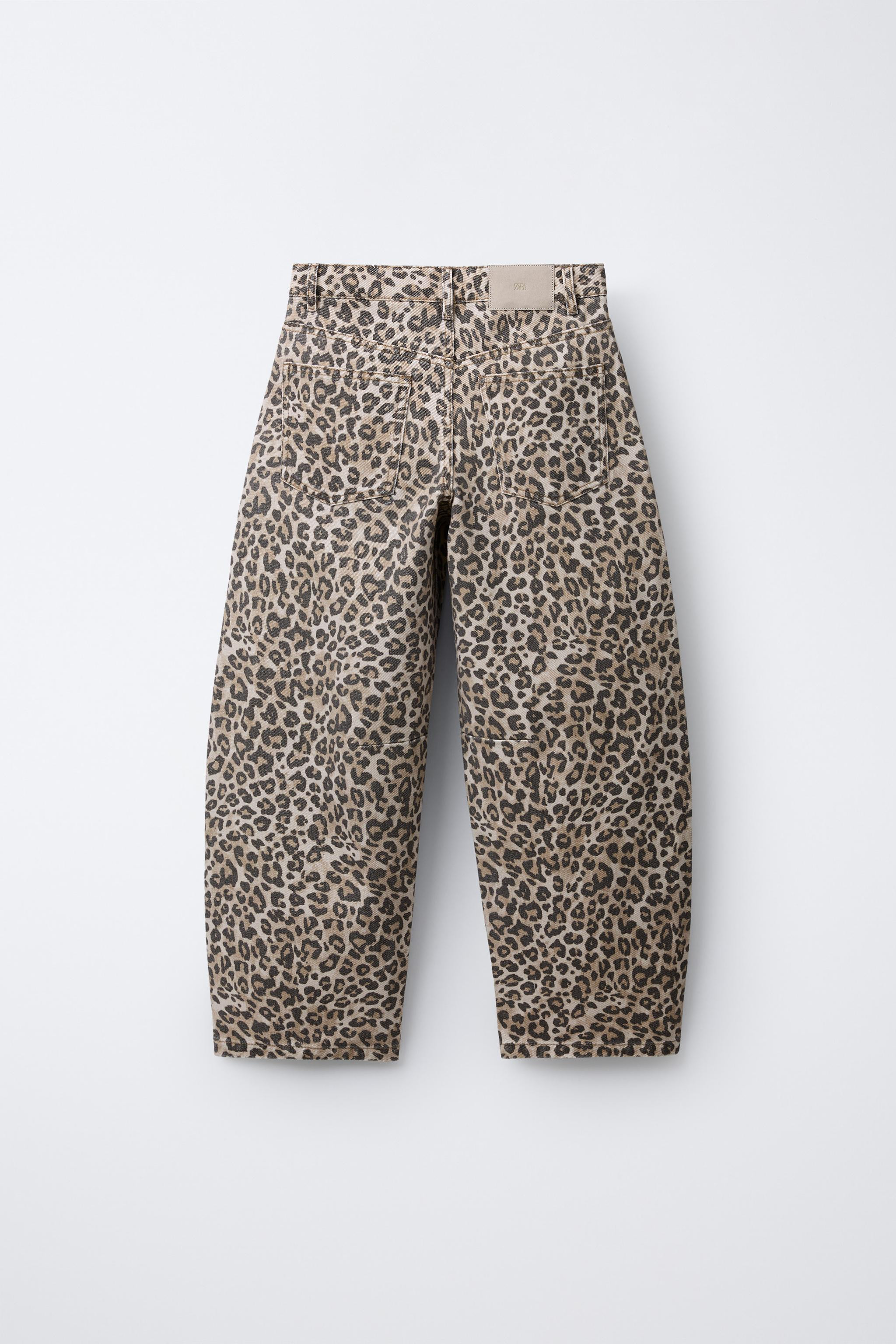 JEANS BARREL ANIMAL PRINT | Zara FR