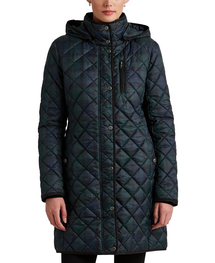 Lauren Ralph Lauren Women's Faux-Suede-Trim Quilted Coat, Created for Macy's & Reviews - Coats & ... | Macys (US)