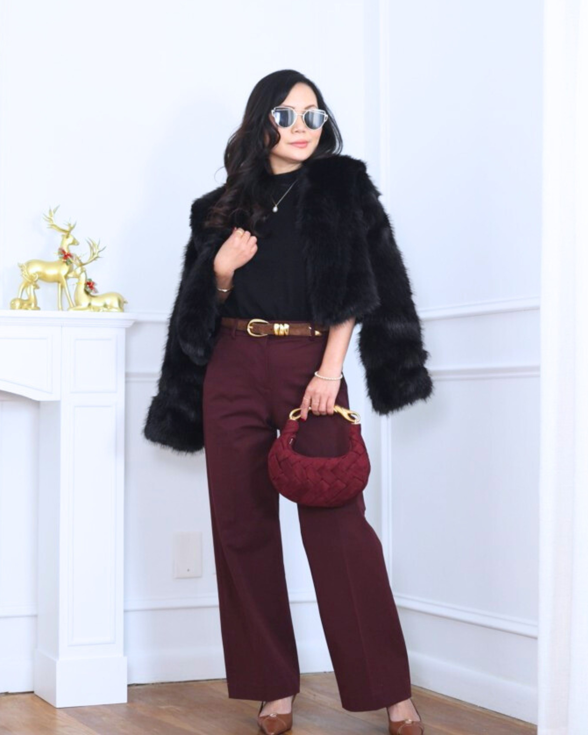 Wearing a faux fur cropped jacket from Walmart, a black turtleneck, tailored pants from J.Crew Factory, and heels from Mango — cozy textures and sleek lines coming together for an outfit that feels equal parts chic and winter-ready. I’m 5’2, wearing size XS.

#LTKOver40 #LTKHoliday #LTKPetite