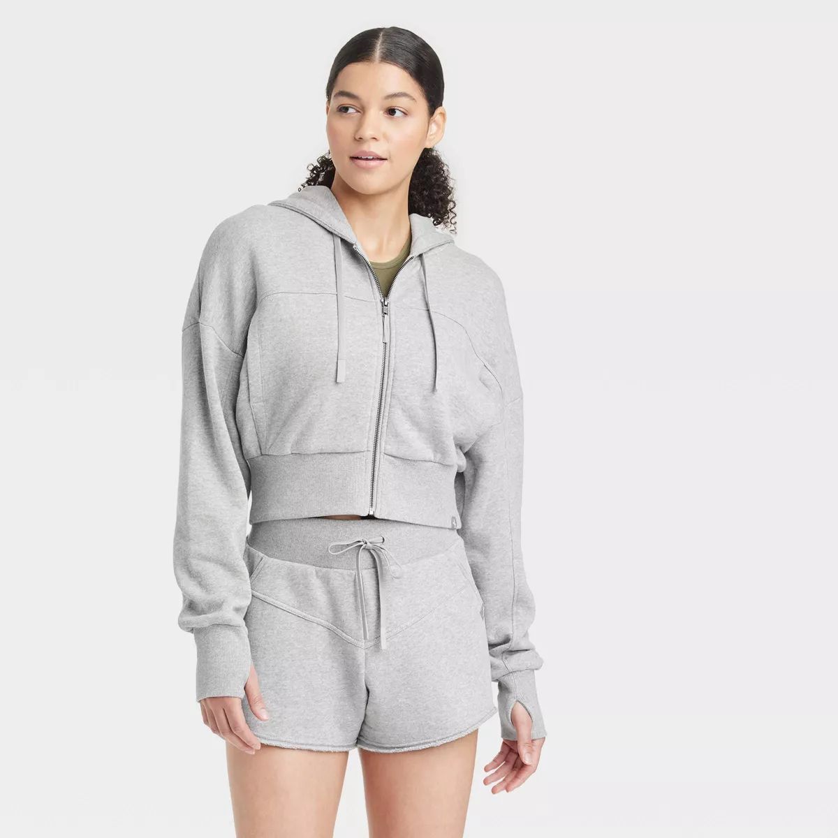 Women's Full Zip Crop Hoodie - JoyLab™ | Target