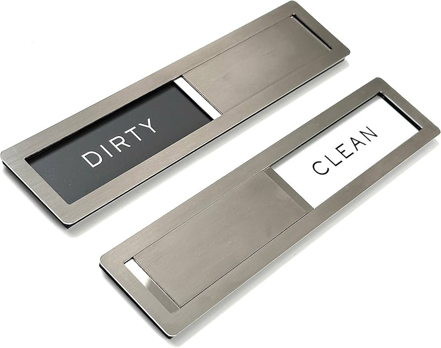 Kubik Letters Clean Dirty Magnet for Dishwasher, Premium Stainless Steel Grade 304, Kitchen Organ... | Amazon (US)