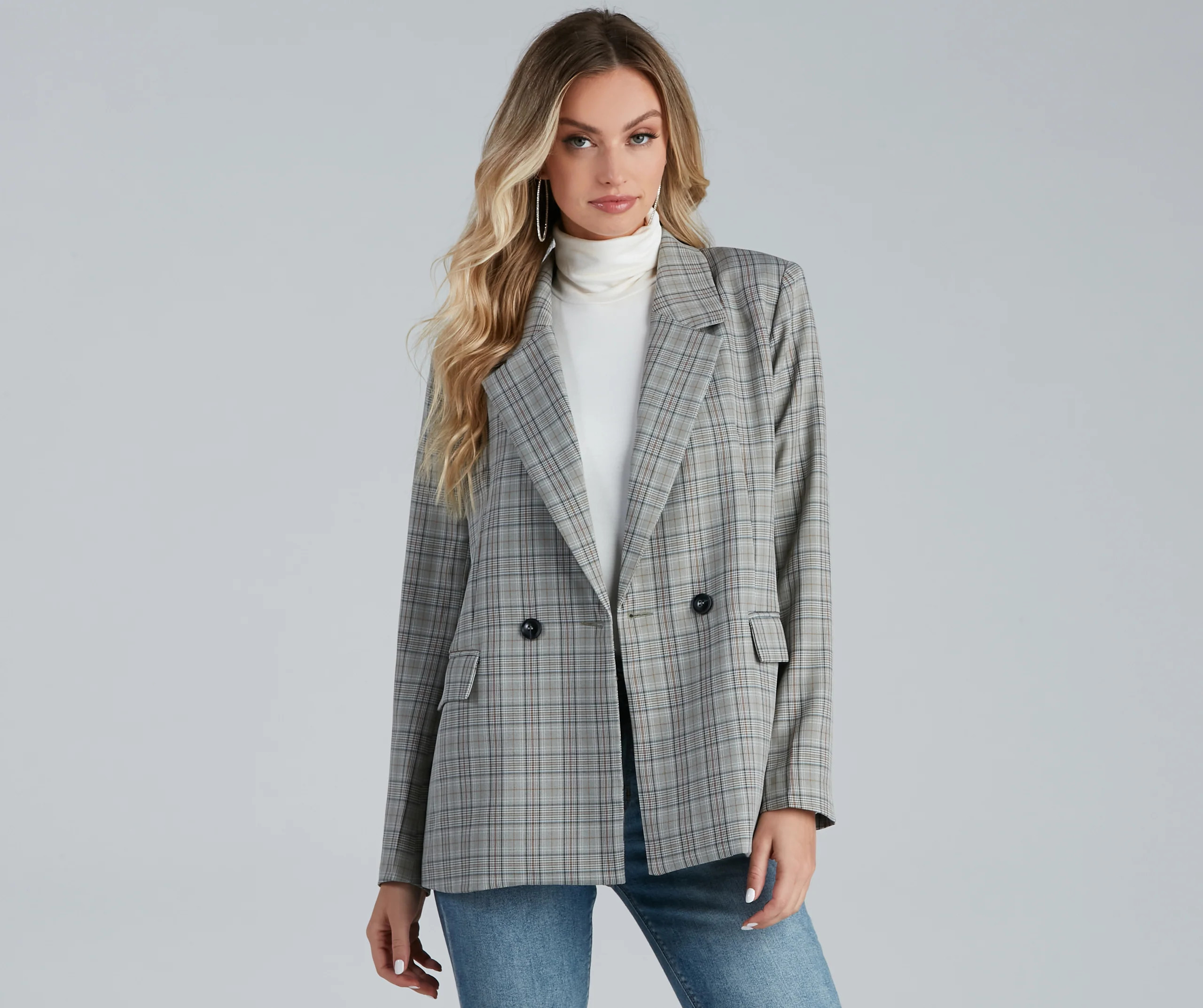 Perfect Plaid Oversized Blazer | Windsor Stores