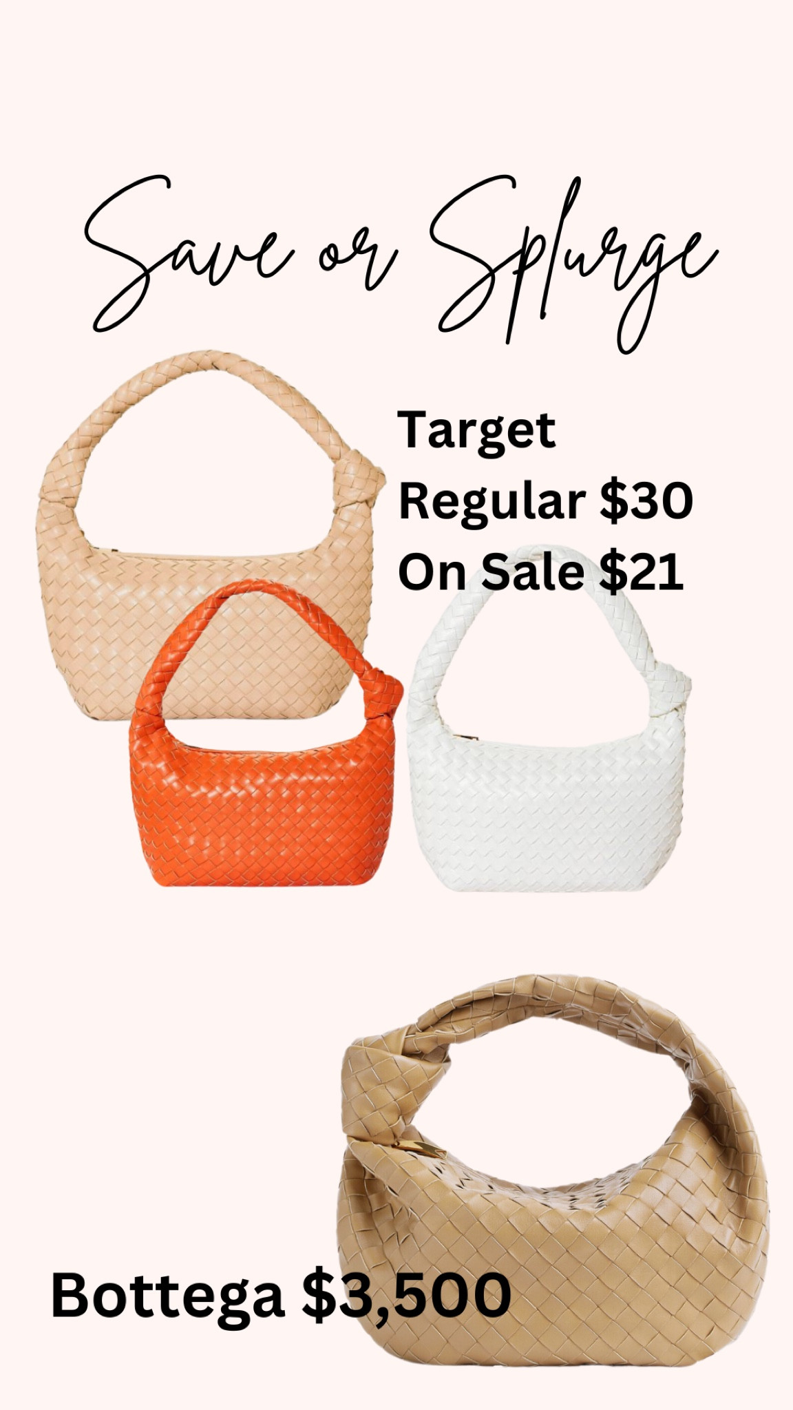Target Save on Name Brand Look Alike

#Target #Bottega #Purse #Handbag 

#LTKFindsUnder50 #LTKItBag #LTKWedding