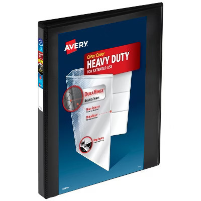 Avery Heavy-Duty Binder, 0.5" Slant Rings, Black (79381) | Target