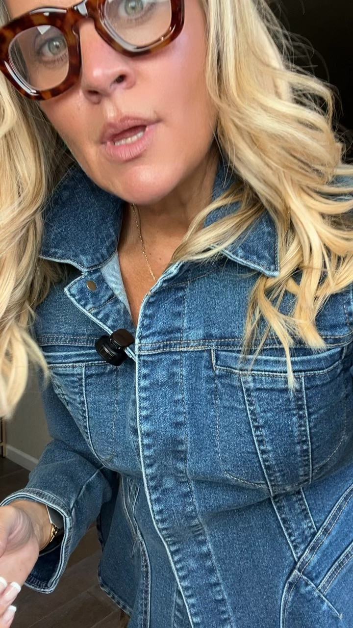 ✨Tap the bell, save and ❤️ start here over 40 fashion, midlife style, midsize fashion and luxury looks for less.  

⬇️Sizing information:
Jacket medium (size down if in between sizes.) 
Jeans 12 (tts size up if in between sizes.) 

Our bodies were never the problem.

They changed. We evolved. And we’re done dressing like we need to apologize for either one.

We don’t get dressed to disappear anymore.

We dress with intention.
We Lift. Skim. Balance.
We wear the clothes. The clothes don’t wear us.

Because confidence doesn’t begin when the belly is flatter, the scale is lower, or we fit into the old jeans again.

It begins right now.

Same body. Different physics.™
Look good. Feel good. Take up the space. 👑

👑 Helping you look good, feel good.-Lindsey Denver   Check back daily for belly-friendly style, confidence, and Outfit Physics™.

#LTKOver40 #LTKMidsize #LTKPlusSize

Comment SHOP below to receive a DM with the link to this post on my LTK ⬇ https://liketk.it/6nXBw
