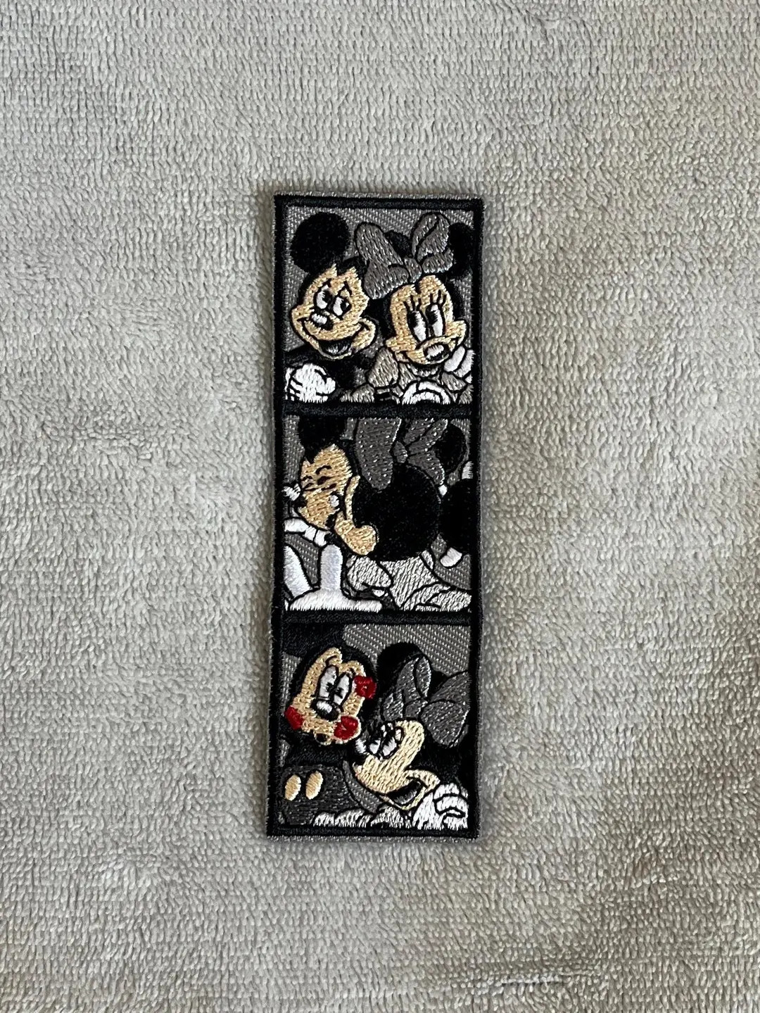 Mickey and Minnie Photo Booth Patch | 4x1.25 Inch Embroidered Iron-on | Black, White & Red Kiss D... | Etsy (US)