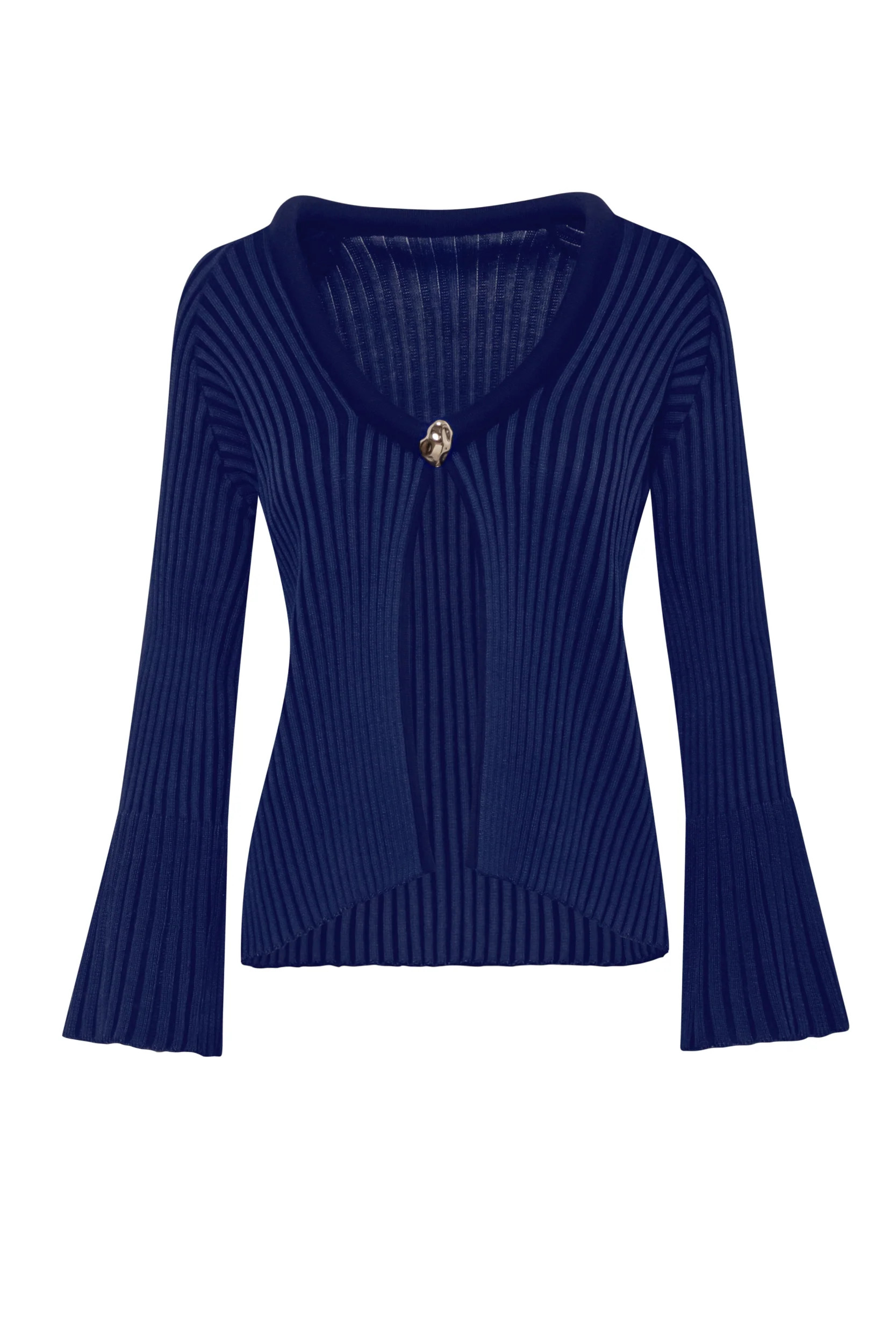 Lotus Sweater Blue in Knit Fabric - Fall Winter 25 | BAOBAB INT