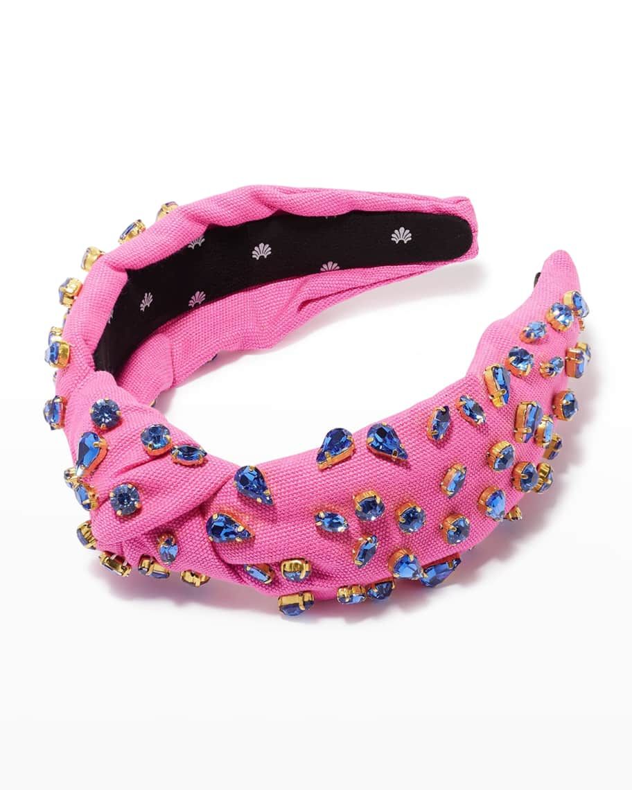 Lele Sadoughi Candy Jeweled Knot Headband | Neiman Marcus