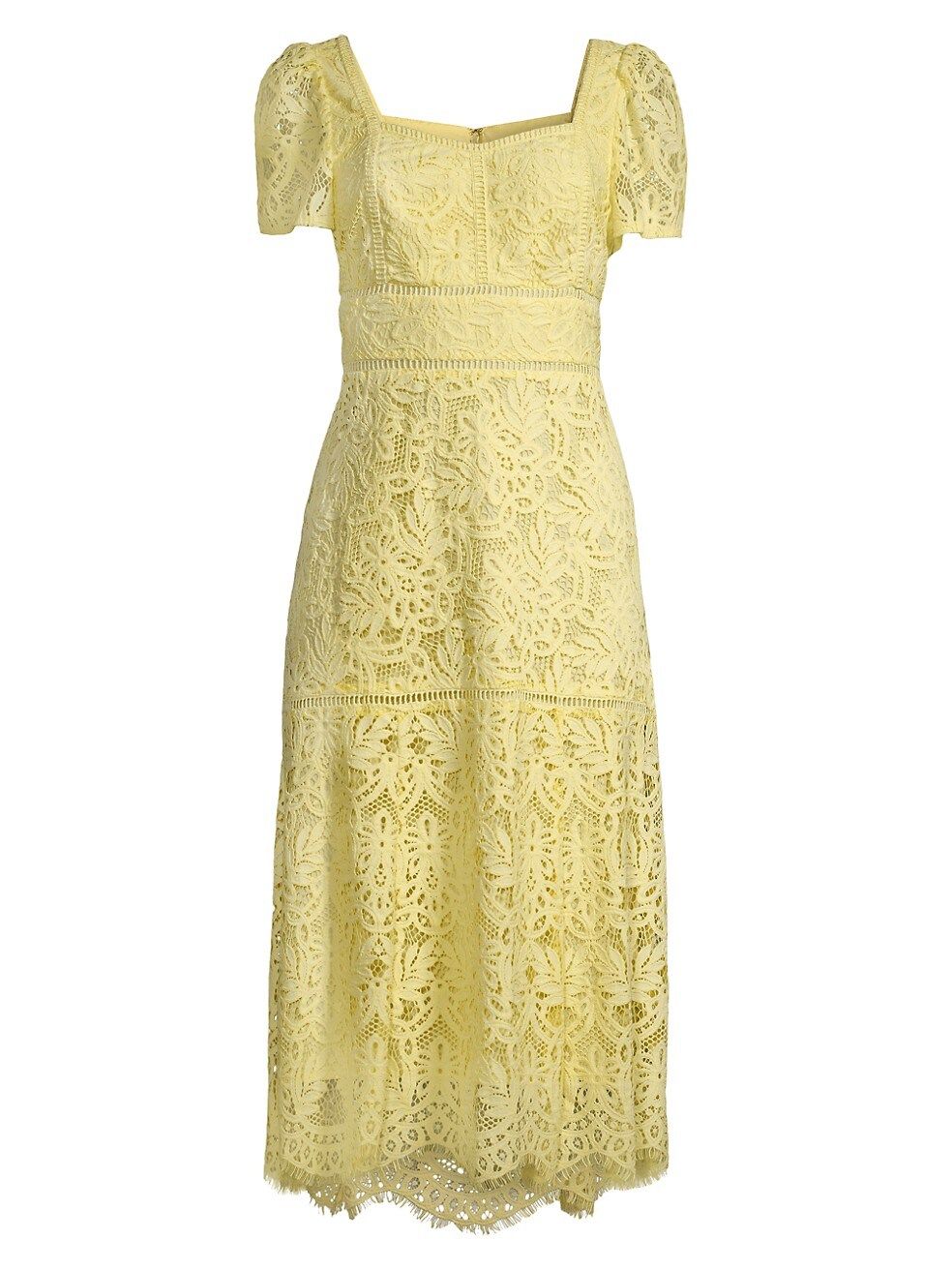Rachel Parcell Scalloped Lace Midi-Dress | Saks Fifth Avenue