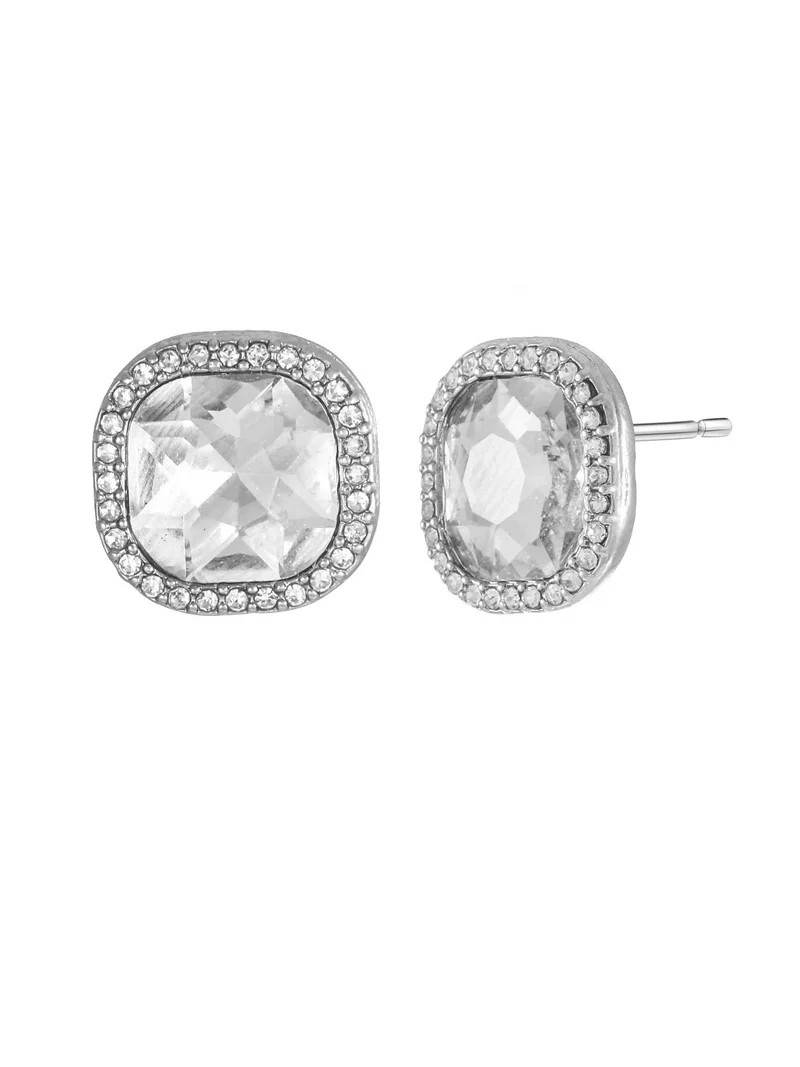 Time and Tru Women's Crystal Stud Earring | Walmart (US)