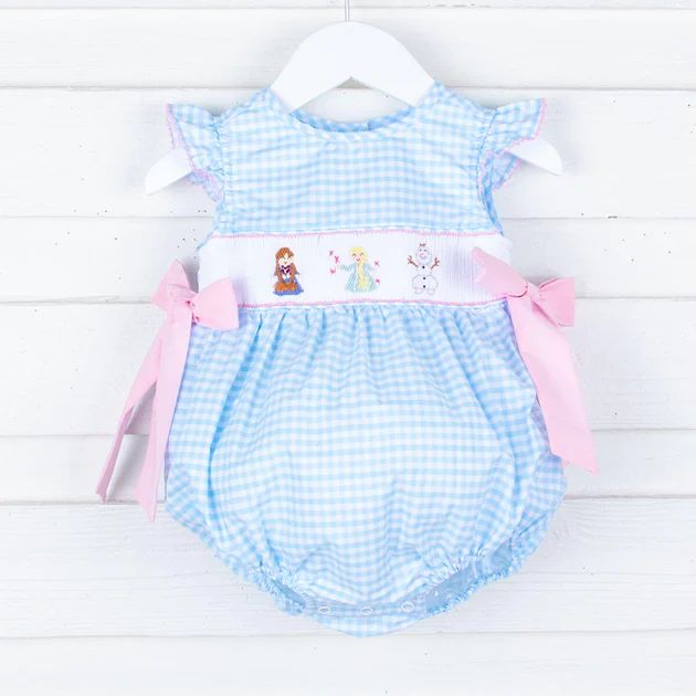 Ice Princess Smocked Beverly Bubble Blue Gingham | Classic Whimsy