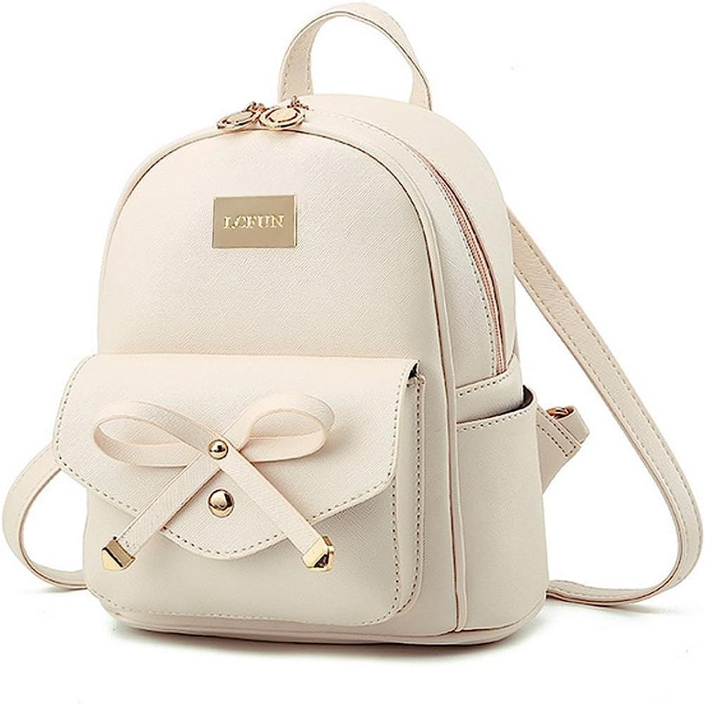 Cute Mini Leather Backpack Fashion Small Daypacks Purse for Girls and Women | Amazon (US)