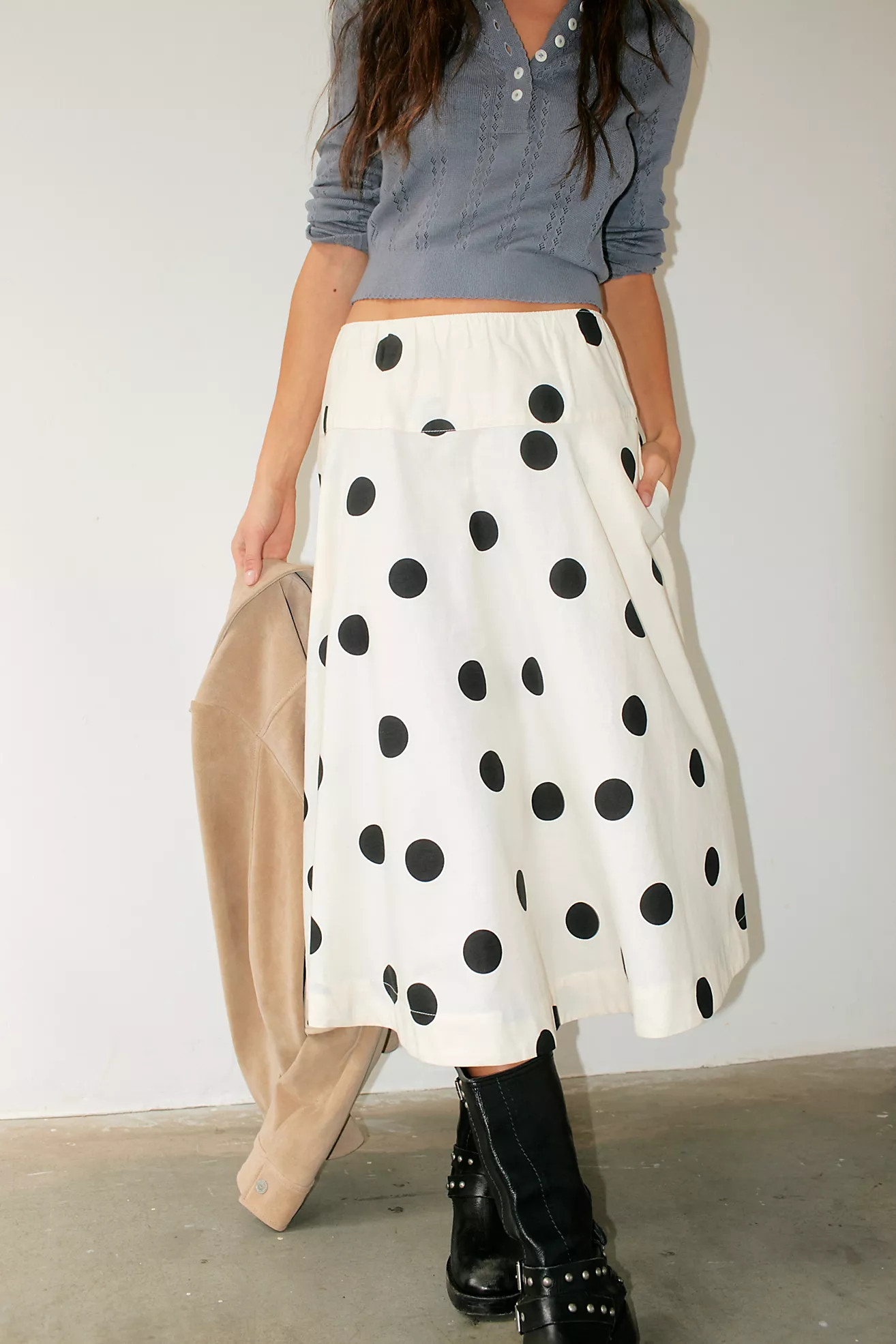 Betty Drop-Waist Midi Skirt | Free People (Global - UK&FR Excluded)