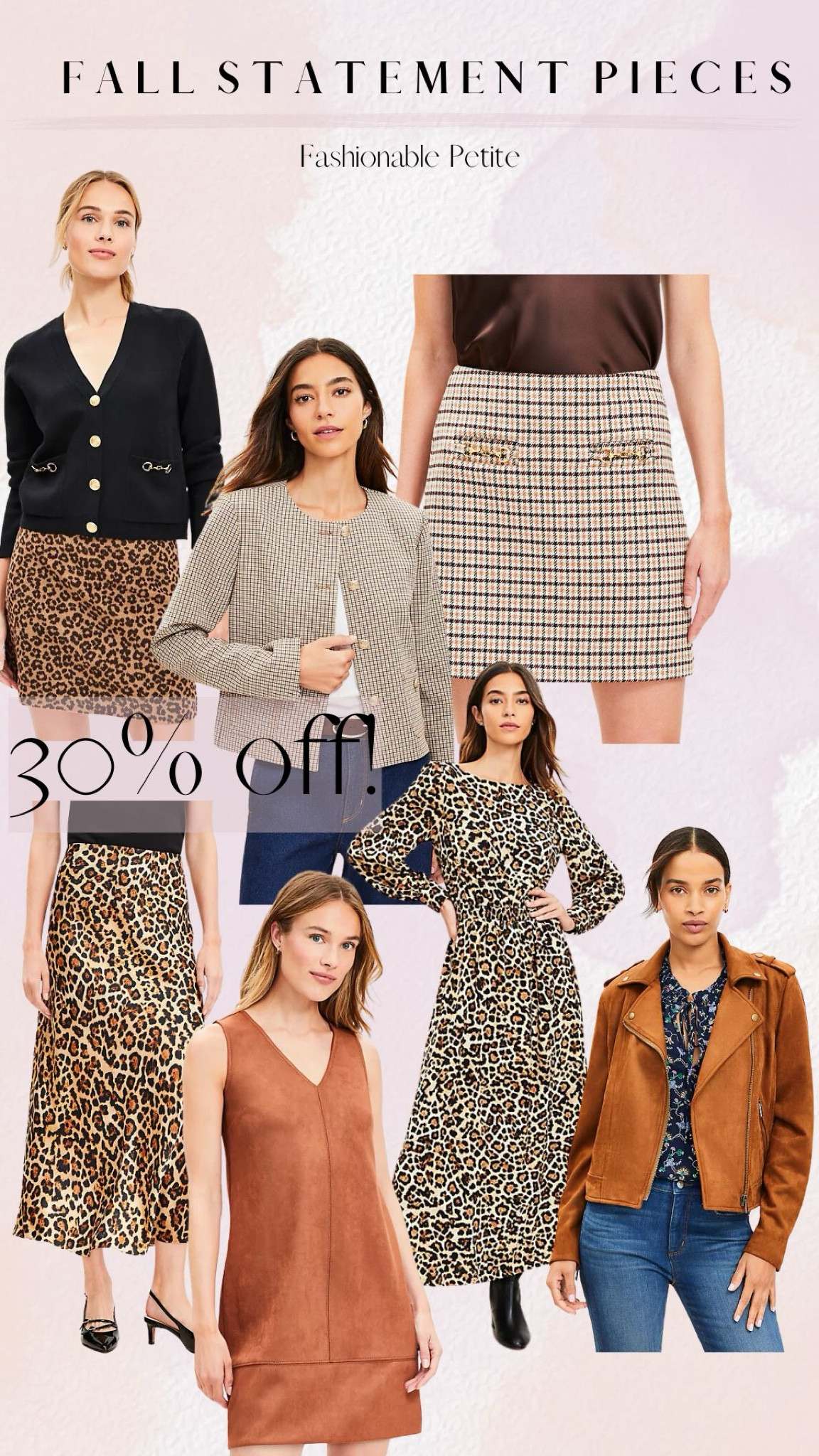 Statement pieces to wear for fall from LOFT including animal print and suede pieces.

Animal print dress, skirt, fall outfit, suede dress, suede jacket, fall outfits 

#LTKSaleAlert