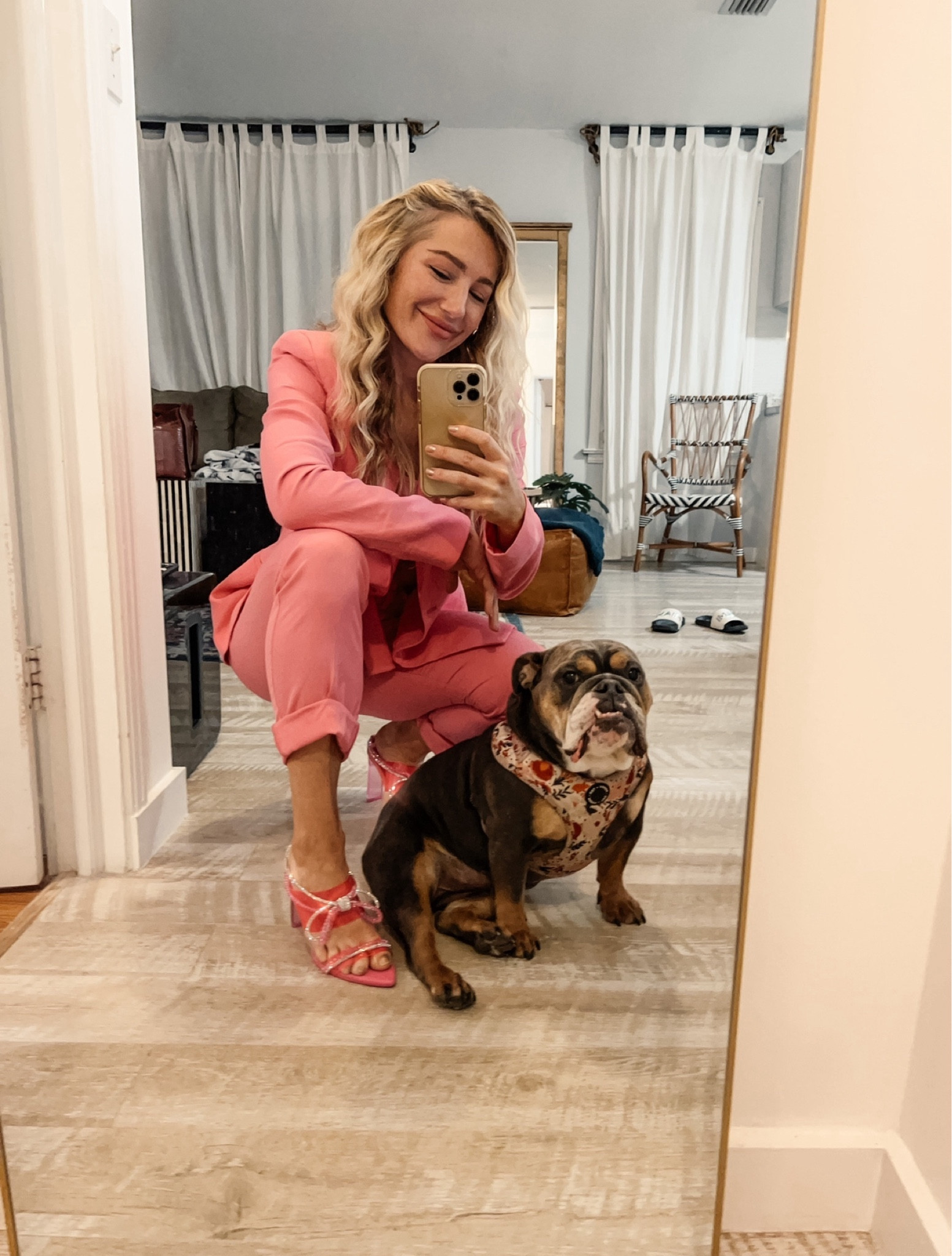 A lil night selfie with a lil special guest✨🐾💗 Outfit deets a two price hot pink blazer set with LE TIGRE DYNAMITE!! 

#LTKshoecrush #LTKGiftGuide #LTKbeauty