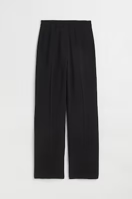 Wide-leg Pants - High waist - Long - Black - Ladies | H&M US | H&M (US + CA)