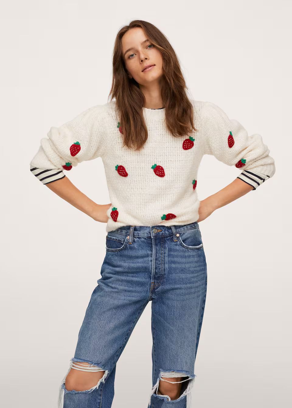Knit embroidered sweater | MANGO (US)