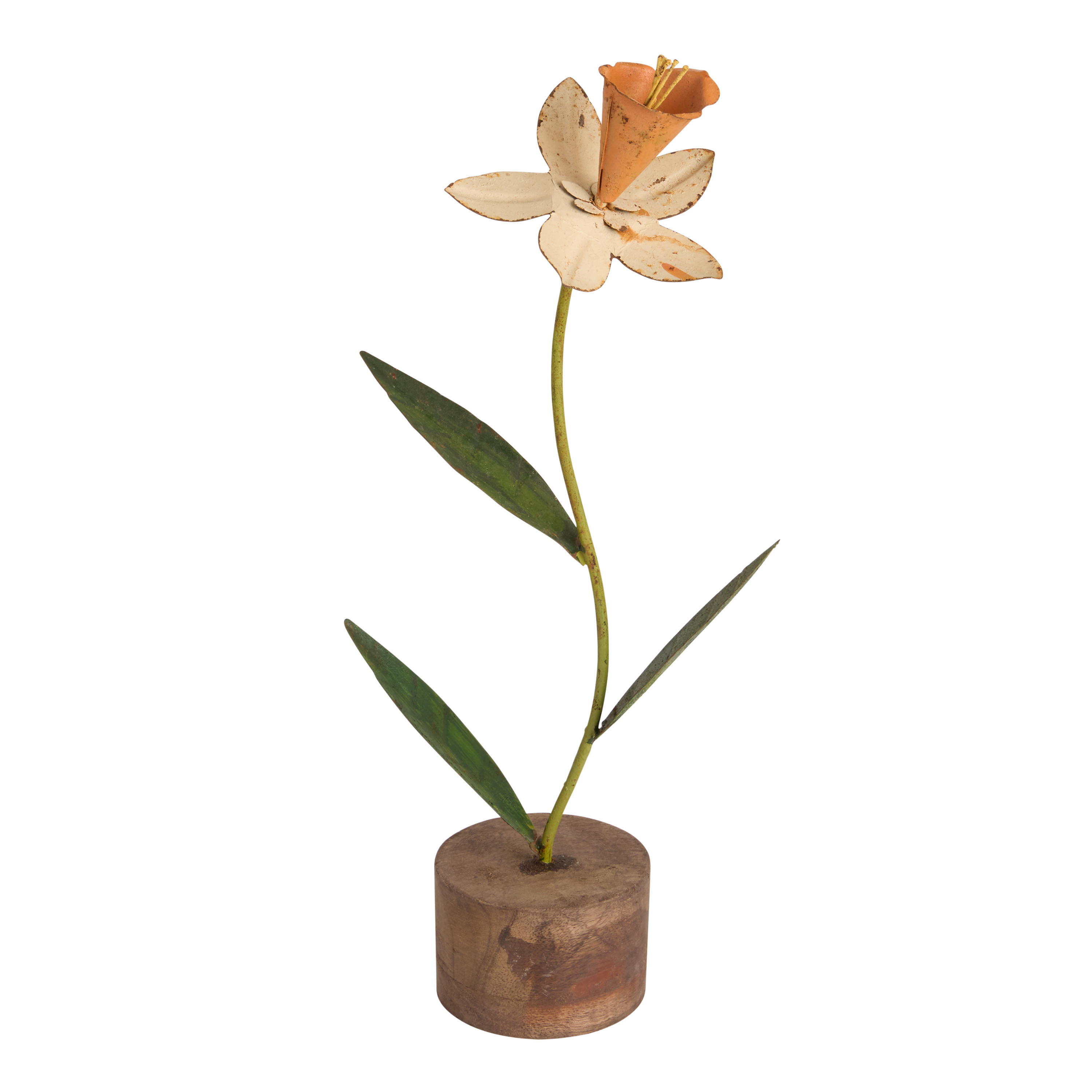 Orange Metal Daffodil Tabletop Decor | World Market