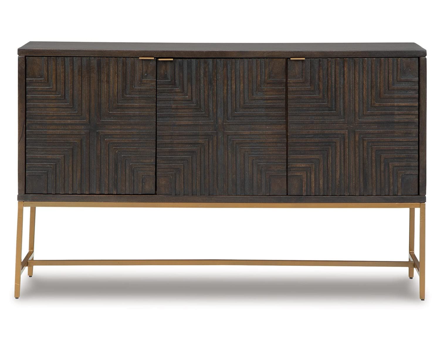 Signature Design by Ashley Elinmore Cabinet, Brown and Gold | Amazon (US)
