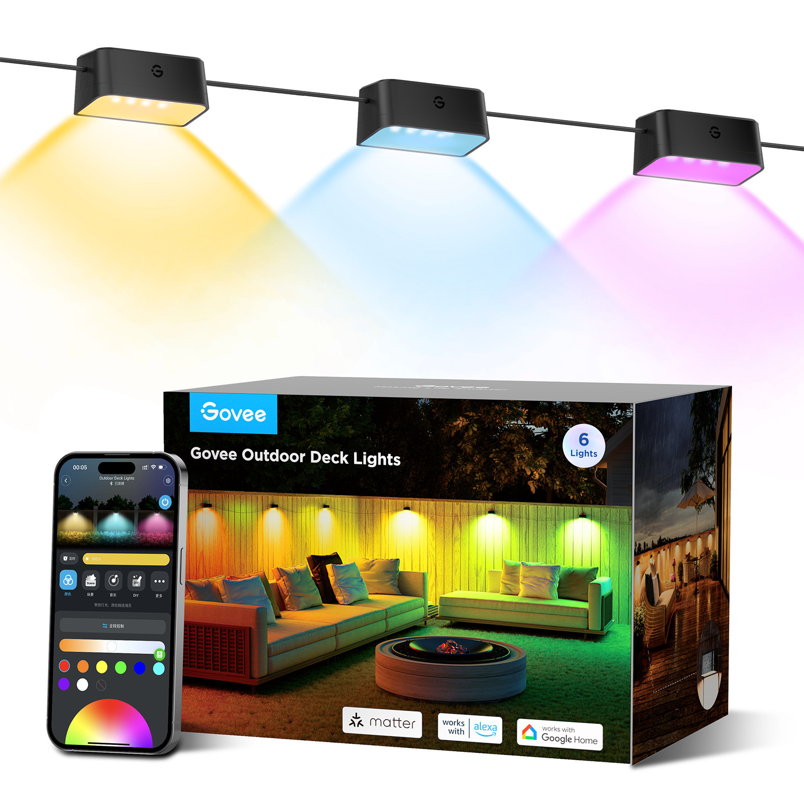 Govee Plug-in Black LED Outdoor Deck light one_size | H7067111 | Lowe's