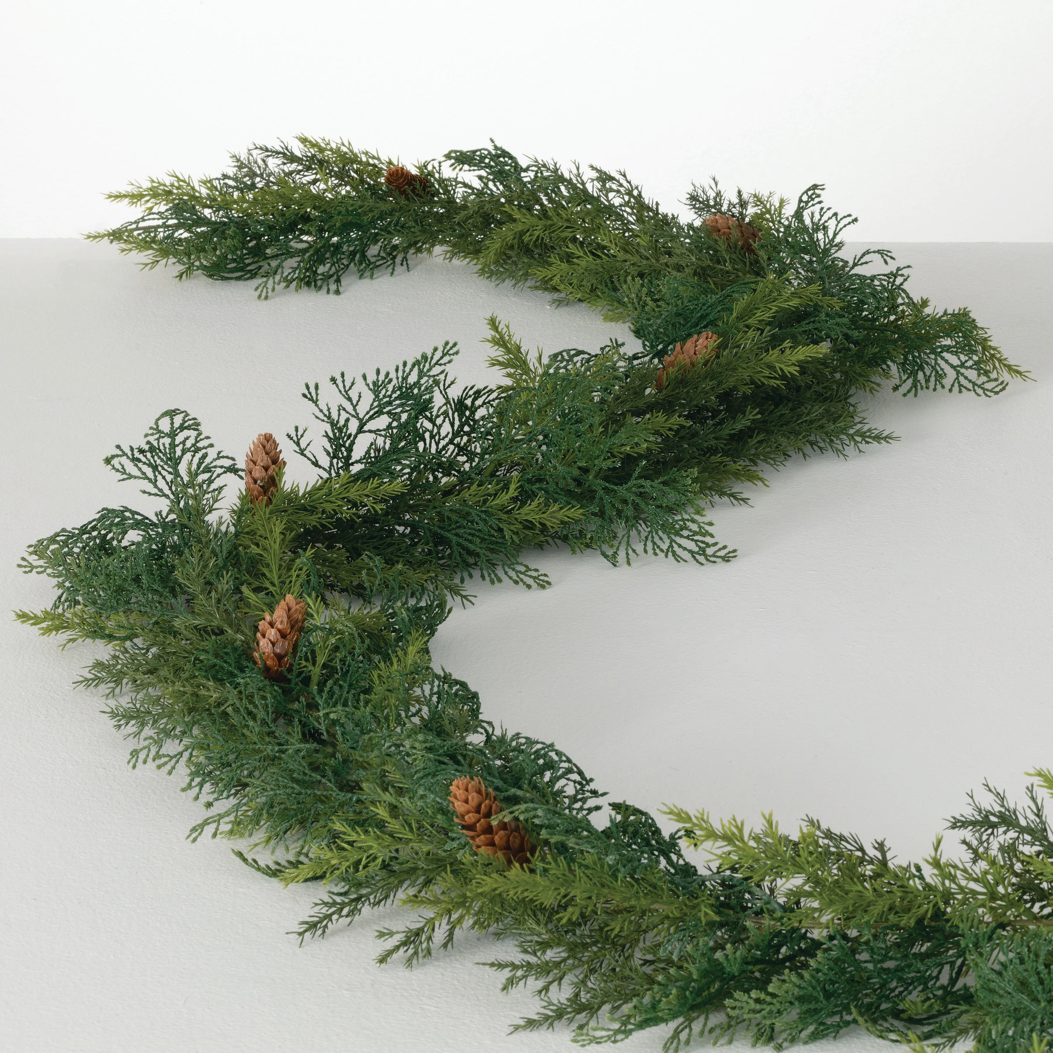 The Holiday Aisle® Artificial 9' Arborvitae Cedar Christmas Garland, Green & Reviews | Wayfair | Wayfair North America