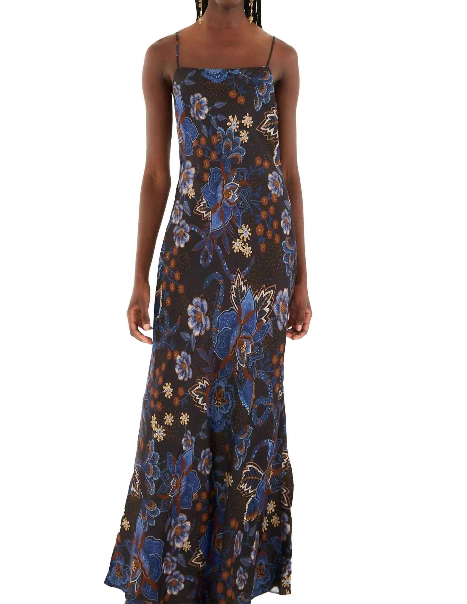 Snakes Bouquet Slip Dress In Black | Shop Simon