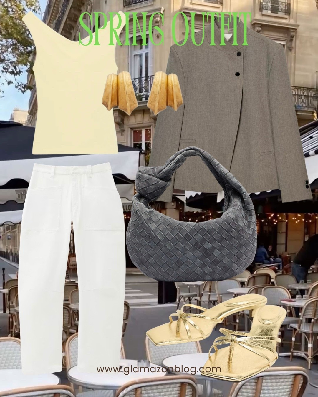 Zara blazer, white trousers, hush trousers, suede bag, Bottega bag, Zara sandals 

#LTKsummer #LTKspring #LTKuk