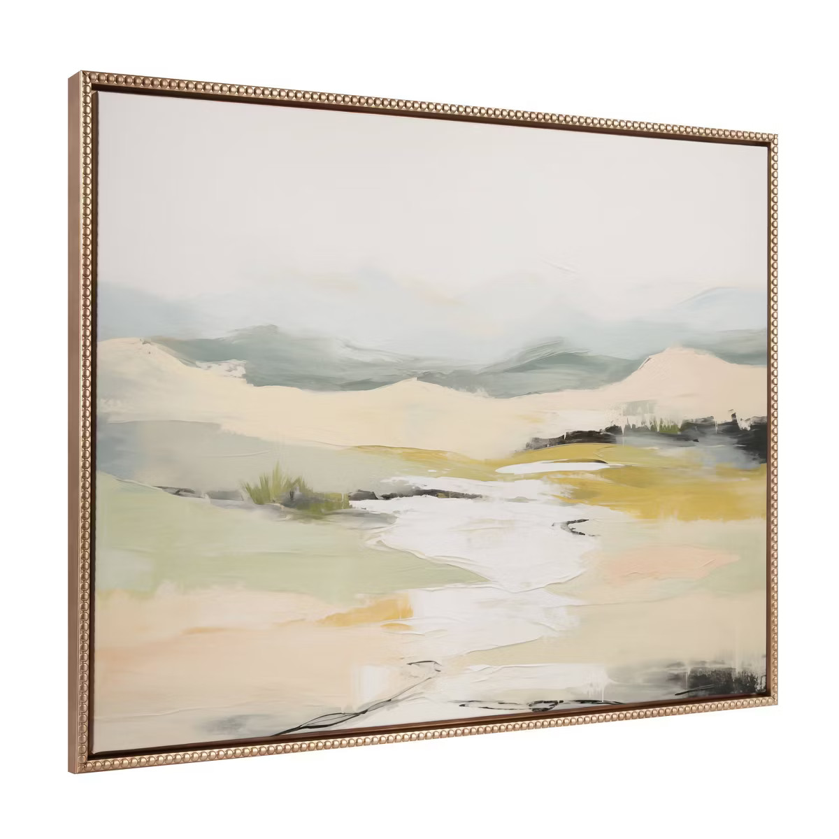 Kate & Laurel All Things Decor 31.5"x41.5" Sylvie Beaded Tranquil Landscape I Framed Canvas by Am... | Target