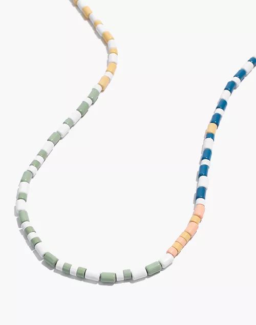 Colorblock Stripe Beaded Choker Necklace | Madewell