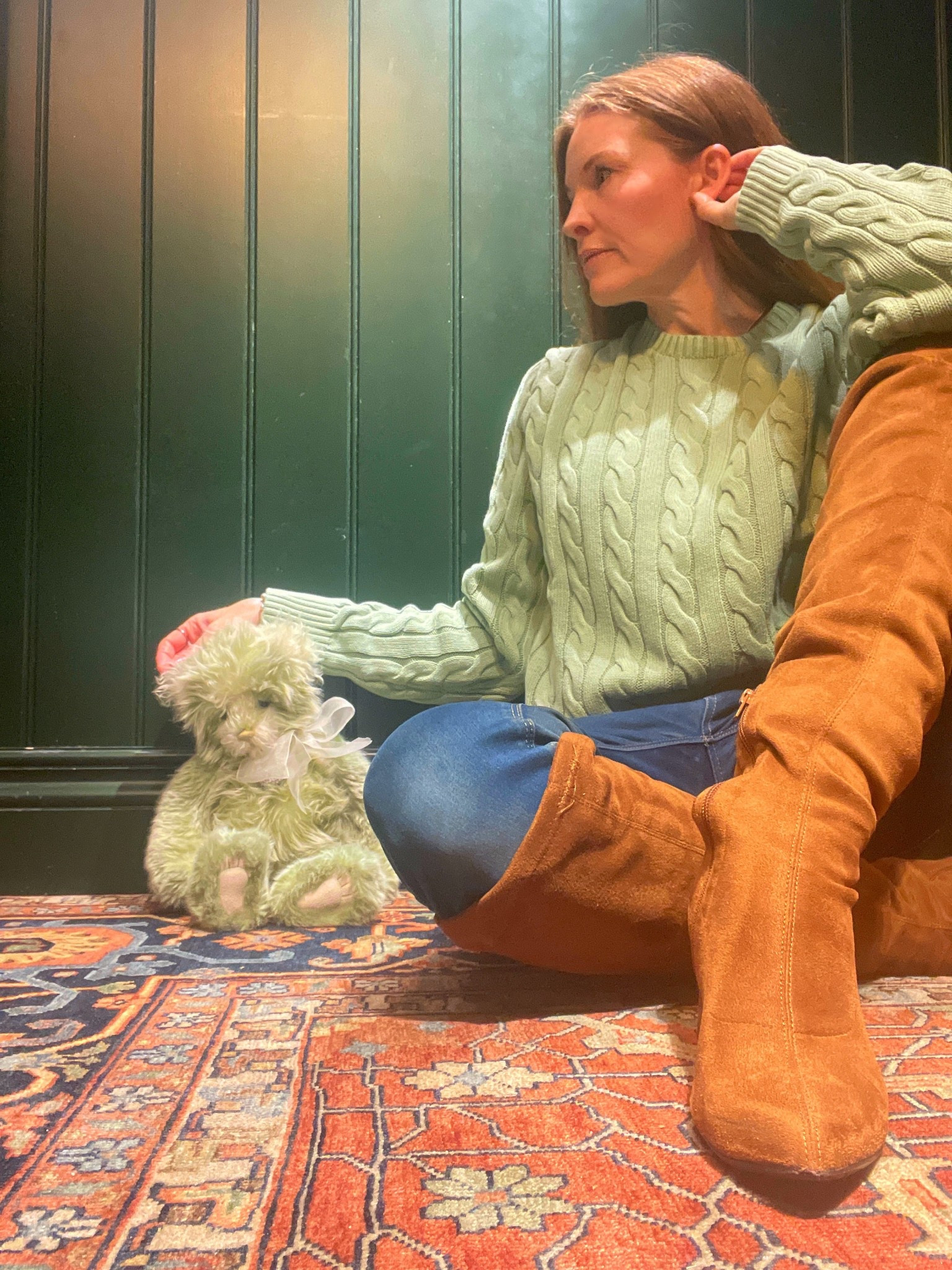 Absolutely adore these sweaters ! I have quite a few and think that these sweaters in green are just stunning for this season . This exact shade isn’t available at the moment but I have linked my other favourites ! 
Added my green Charlie bear which I think is so cute ! We have quite a few . The most beautiful luxurious teddies  . Really high quality made ones so the perfect gift for kids or even adults .



#LTKkids #LTKFashionMonth #LTKstyletip