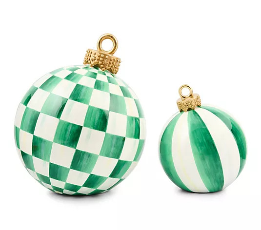 MacKenzie- Childs S/2 Tabletop Ornaments - Small & Medium - QVC.com | QVC