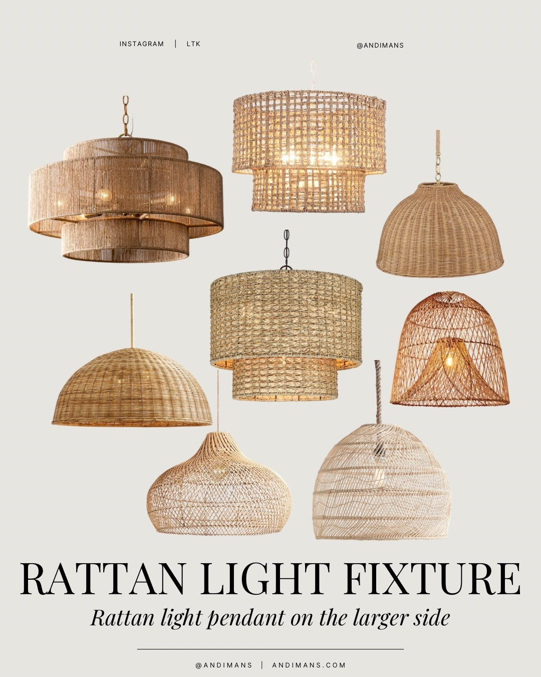 Rattan light fixture finds for your home.

#LTKSaleAlert #LTKHome #LTKFindsUnder100