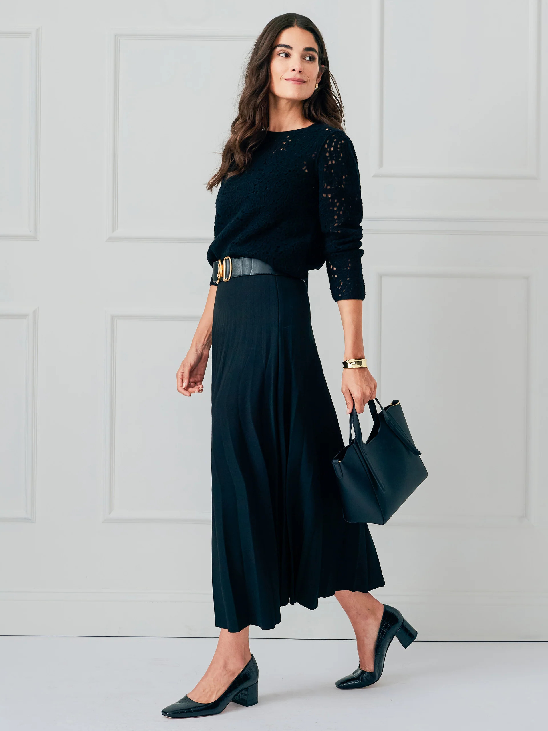 J.McLaughlin Women's Lorena Skirt Black, Size 8 | Spandex | J.McLaughlin