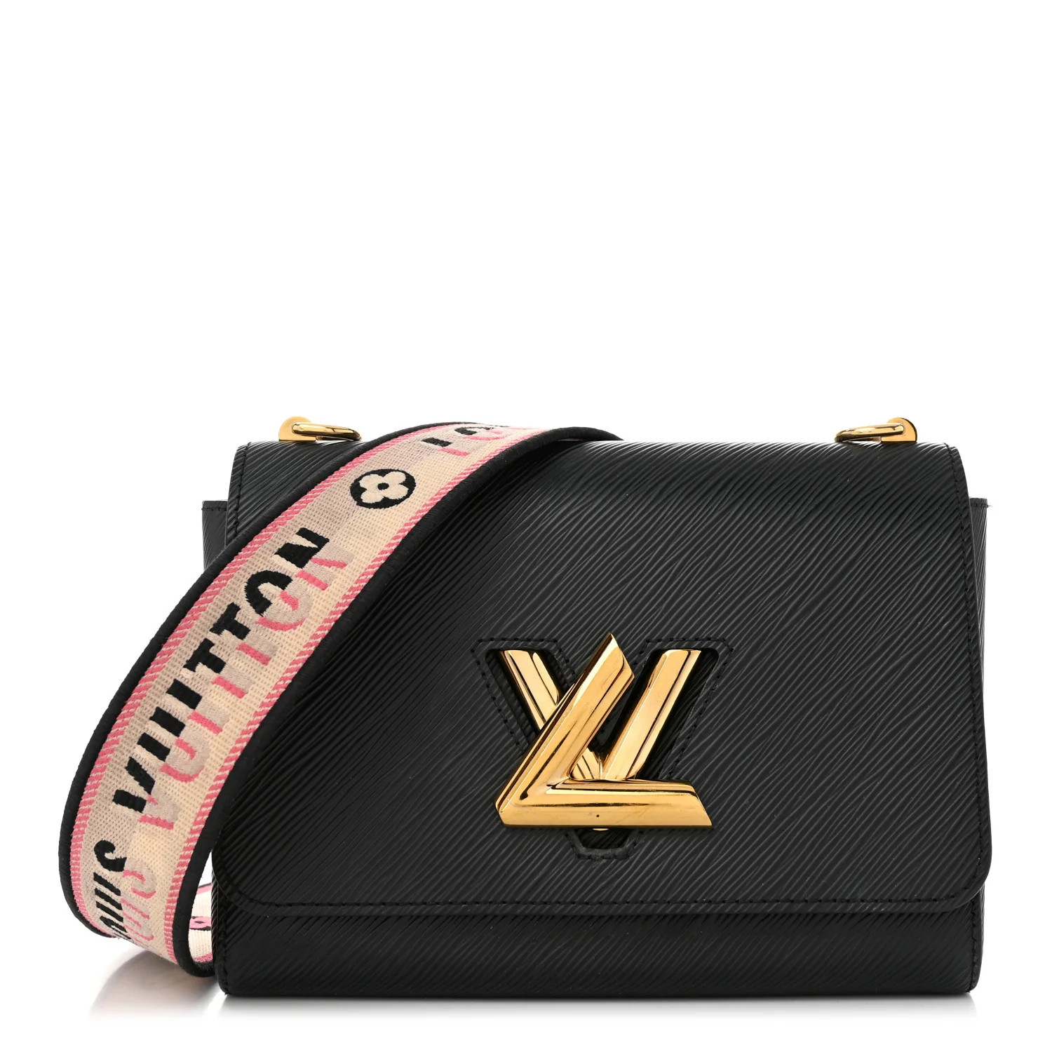 Epi Twist Top Handle Shoulder Bag MM Black | FASHIONPHILE (US)