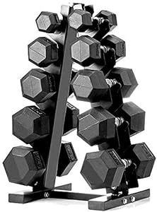 papababe Dumbbell Set Rubber Encased Hex Dumbbell Free Weights Dumbbells Set Home Weight Set with... | Amazon (US)
