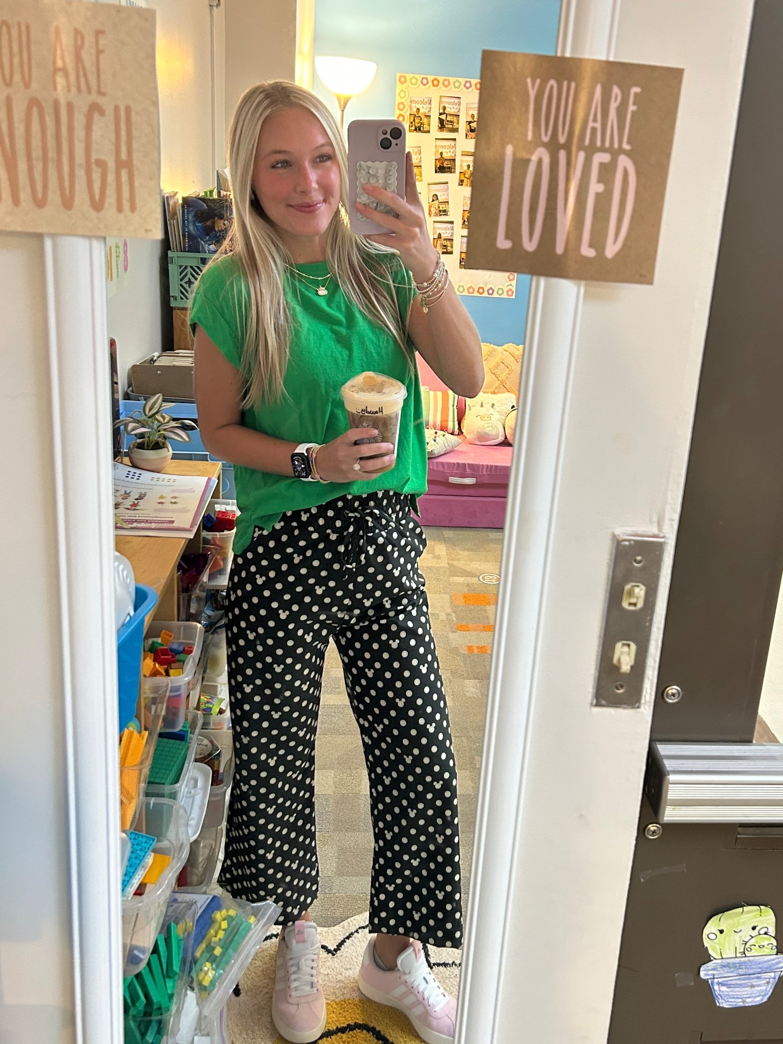Another comfy teacher fit!! Loving these new Disney Albion Fit pants!! #albionfit #adidas #targetshirt #teacheroutfit