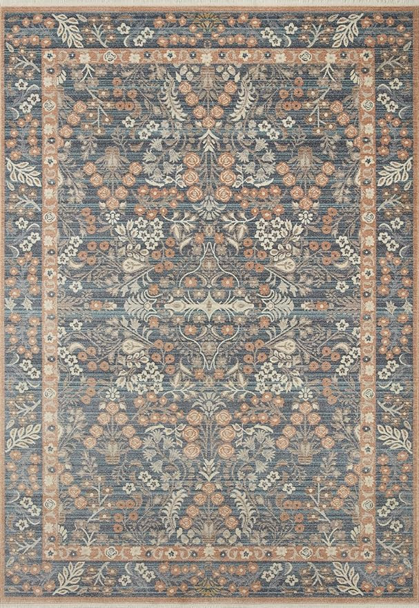 Amazon.com: Loloi Rifle Paper Co Holland Navy 3'-7" x 5'-1" Accent Rug : Home & Kitchen | Amazon (US)