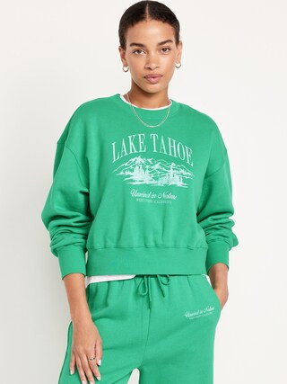 SoComfy Crop Graphic Sweatshirt | Old Navy (CA)