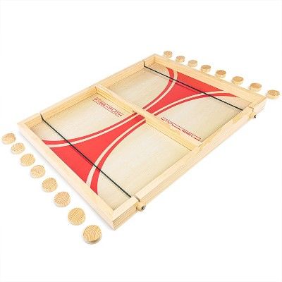 GoSports Pass The Puck Rapid-Shot Premium Wooden Indoors Tabletop Board Game Set, Natural Finish | Target