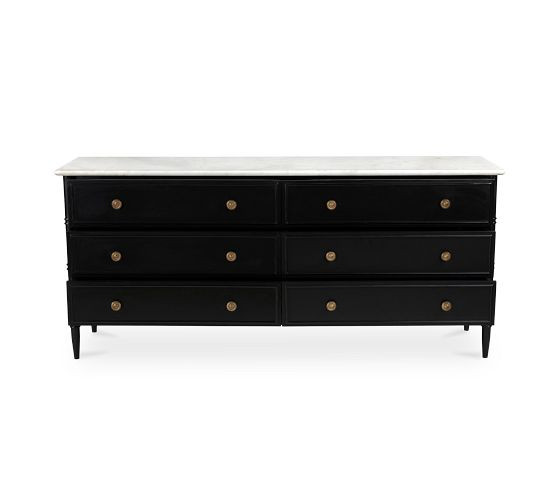 Adrien Marble 6-Drawer Dresser (75") | Pottery Barn (US)