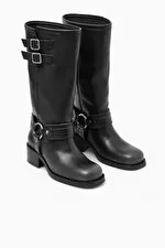 LEATHER BIKER BOOTS - BLACK - COS | COS (EU)