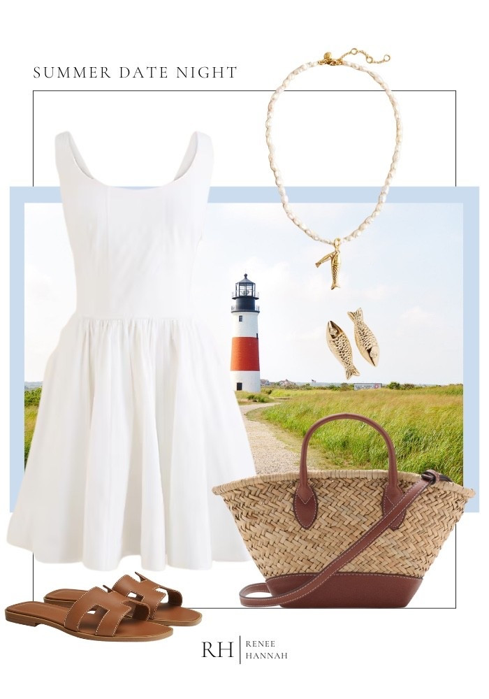A sea breeze, a white cotton dress, and the kind of night that lingers long after the sun sets 🌤️✨ This is what coastal summers are made of—simple elegance, a hint of salt in the air, and timeless pieces that carry you from boat to dinner to barefoot walks on the dock. 
🤍 Clean whites and warm neutrals
🌊 Lots of texture (linen, straw)
🧺 Classic accessories 

Tap to bring this breezy, romantic moment into your wardrobe. #LTKSummerEdit 

#LTKSeasonal #LTKStyleTip