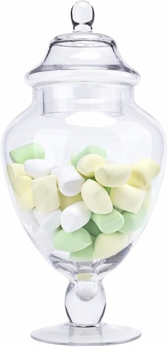 Glass Apothecary Jars with Lid, Clear Glass Candy Jar for Candy Buffet, Decorative Glass Jar for ... | Amazon (US)