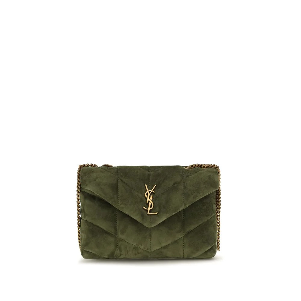 Saint Laurent LouLou Puffer Shoulder Bag — Green | Italist Inc.