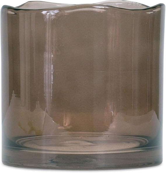 6" Brown Cylinder Glass Table Vase | Amazon (US)