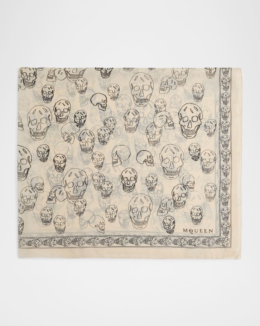 McQueen Skull Chiffon Scarf | Neiman Marcus