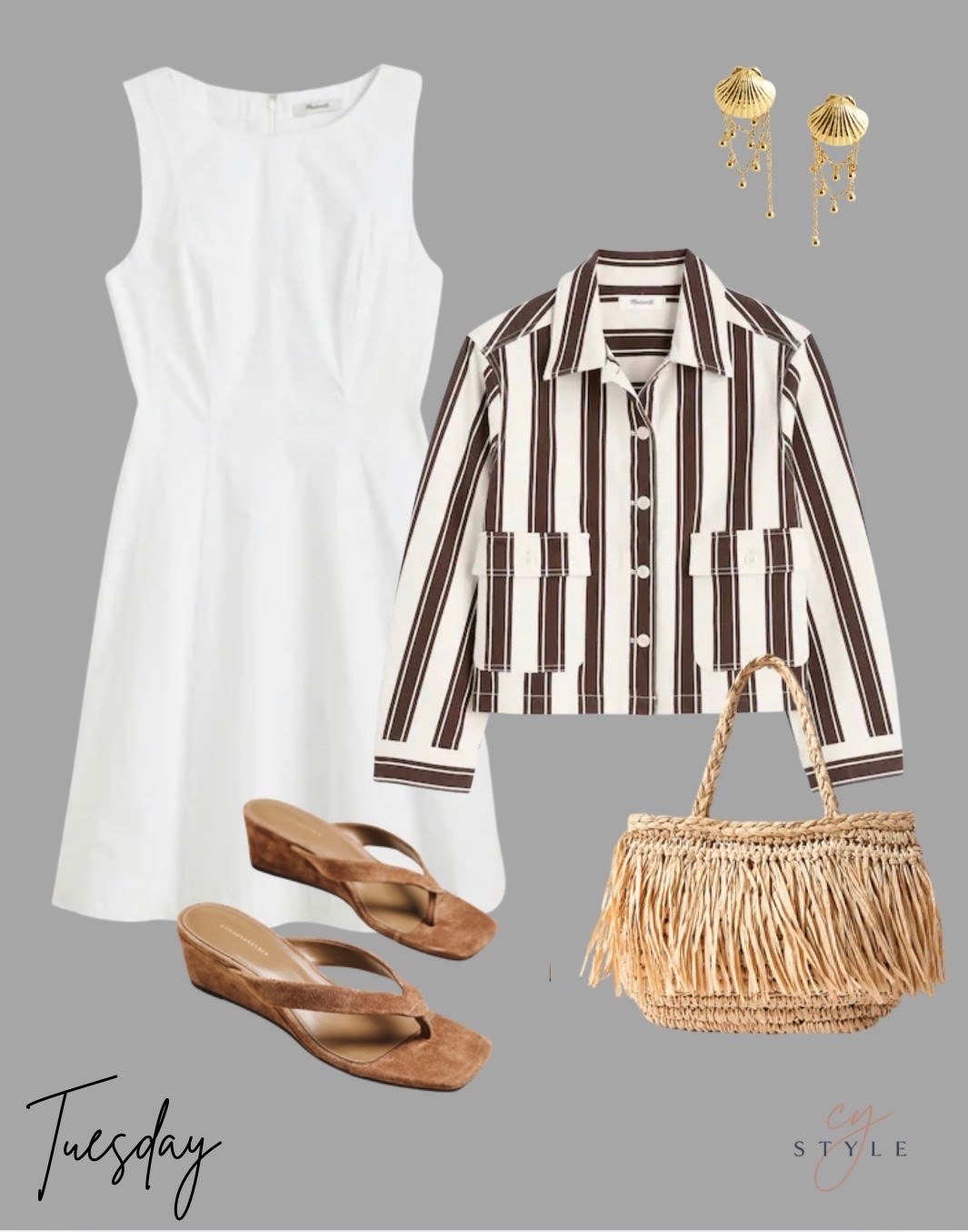 OOTD! A white denim dress is always a good choice in the summer! So many ways to style!

#LTKOver40 #LTKSaleAlert #LTKootd