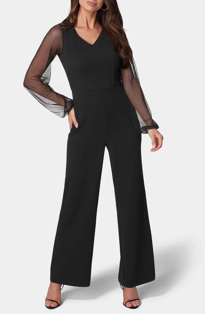 Mesh Long Sleeve Jumpsuit | Nordstrom Rack