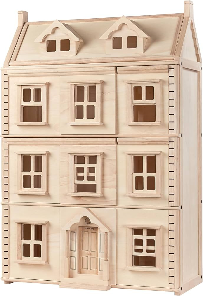 PlanToys® Grand Victorian Dollhouse | Wooden 4-Floor Dollhouse for Kids 3Y+ | Includes Attic, Op... | Amazon (US)