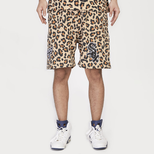 Pro Standard Mens Chicago White Sox Pro Standard White Sox Animal AOP Shorts - Mens Leopard/Leopard Size XL | Champs Sports